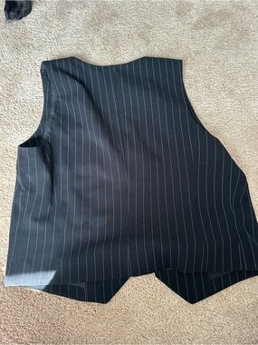 Nordstrom Black Pinstripe Vest